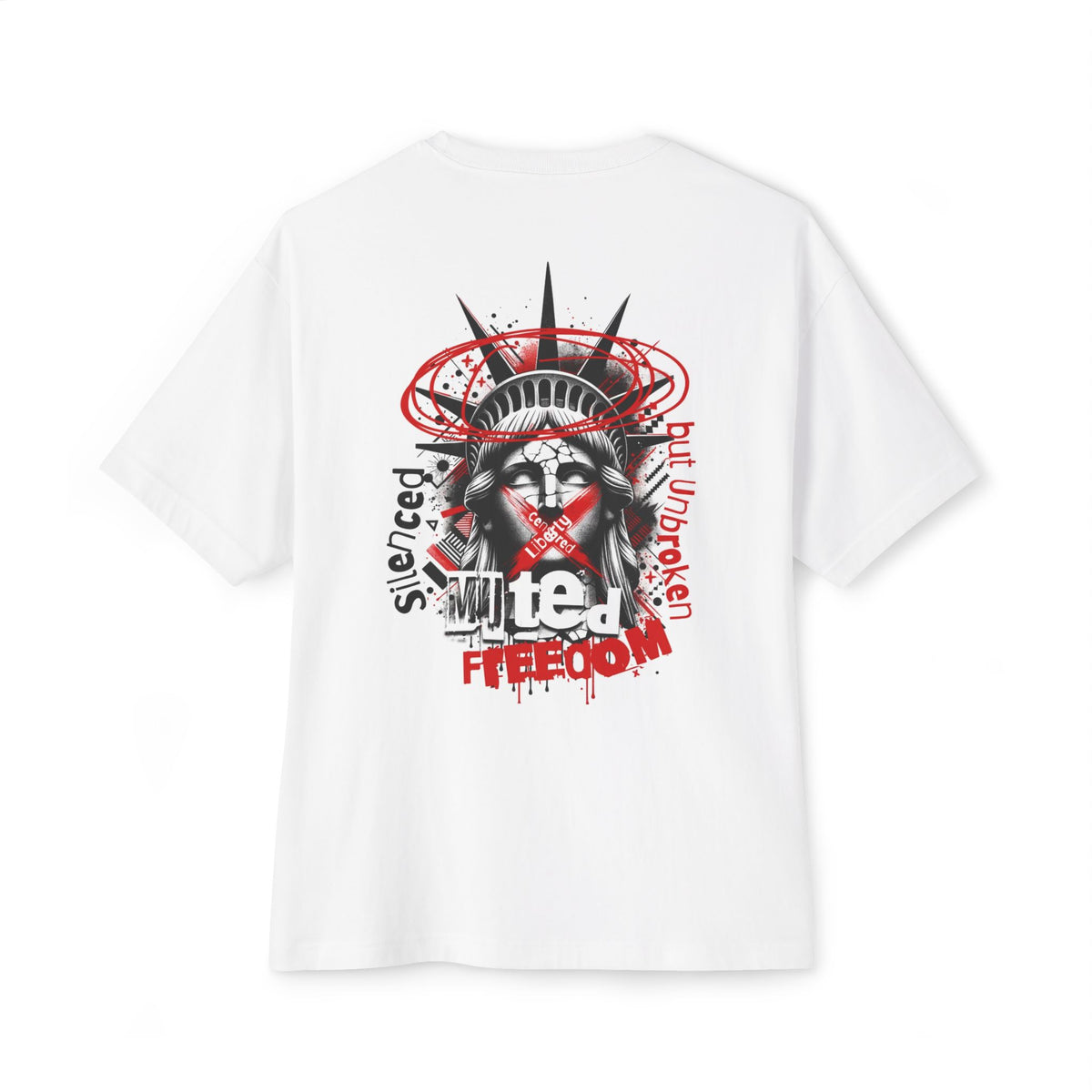 Freedom & Expression - Unisex Oversized Graphic Tee, Casual Wear, Statement Shirt
