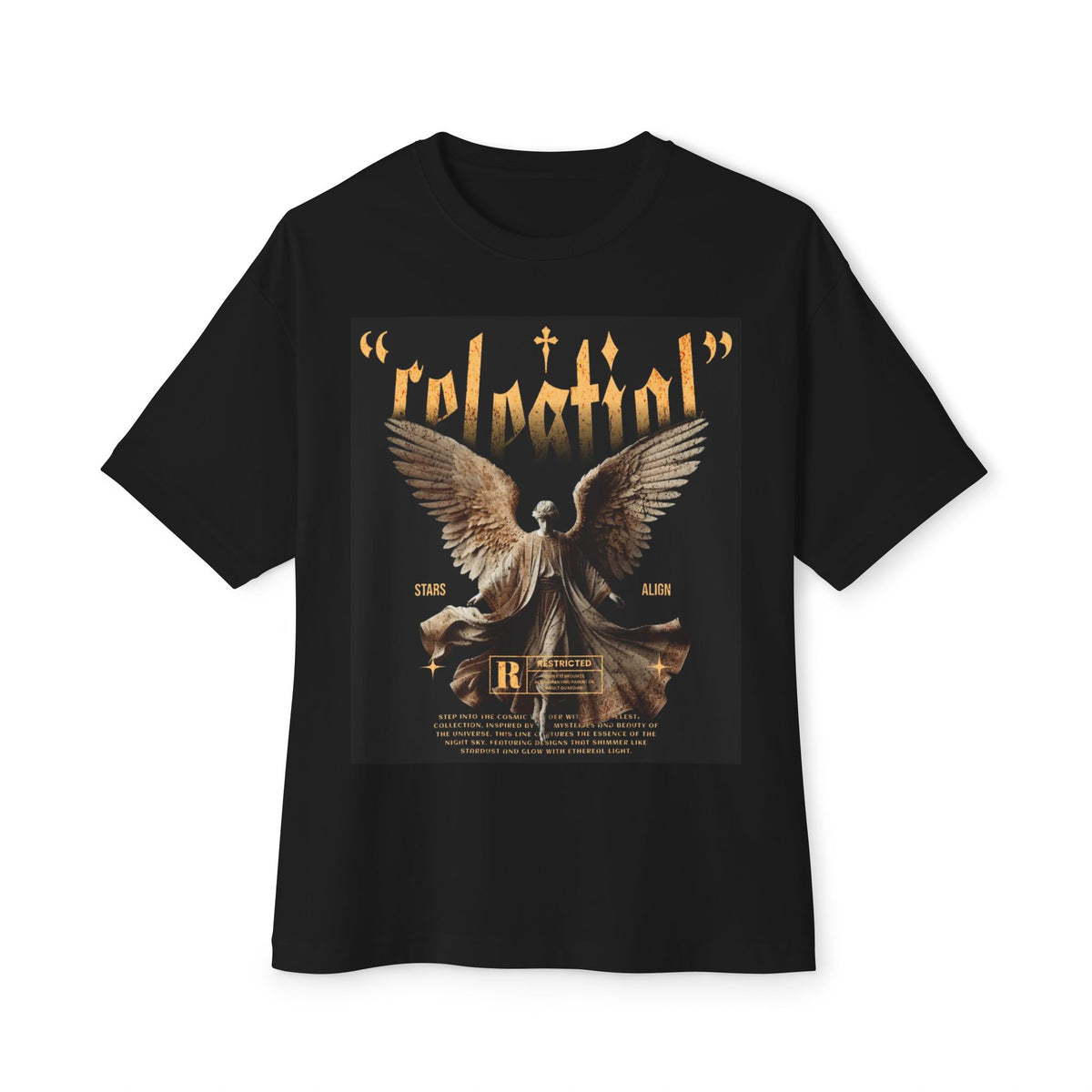 Celestial - Retro Graphic Oversized Tee, Vintage Style T-Shirt