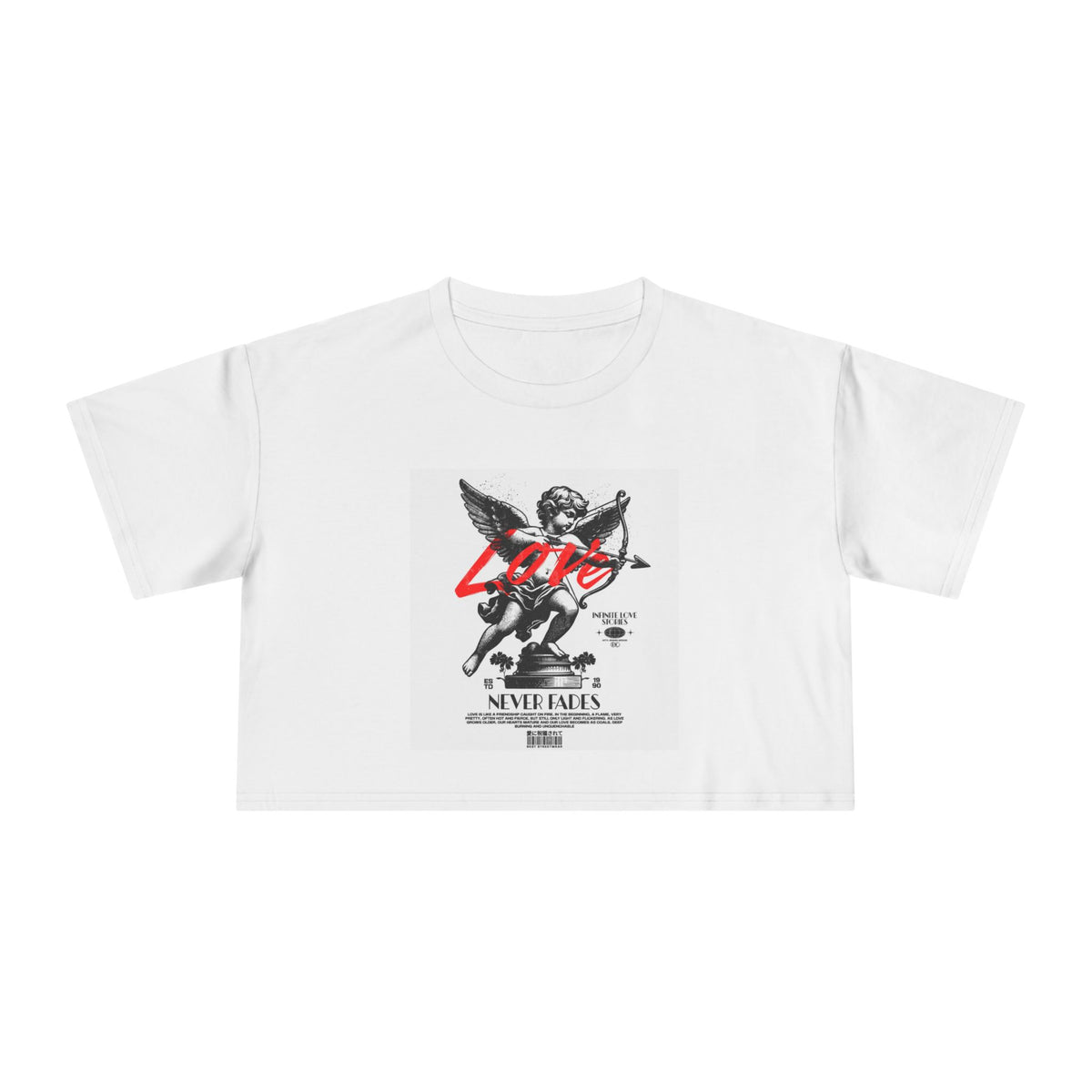 Angel Graphic Crop Tee for Women - Trendy Summer Top, Casual Wear, Gift for Her, Vintage Style, Music Festival Outfits