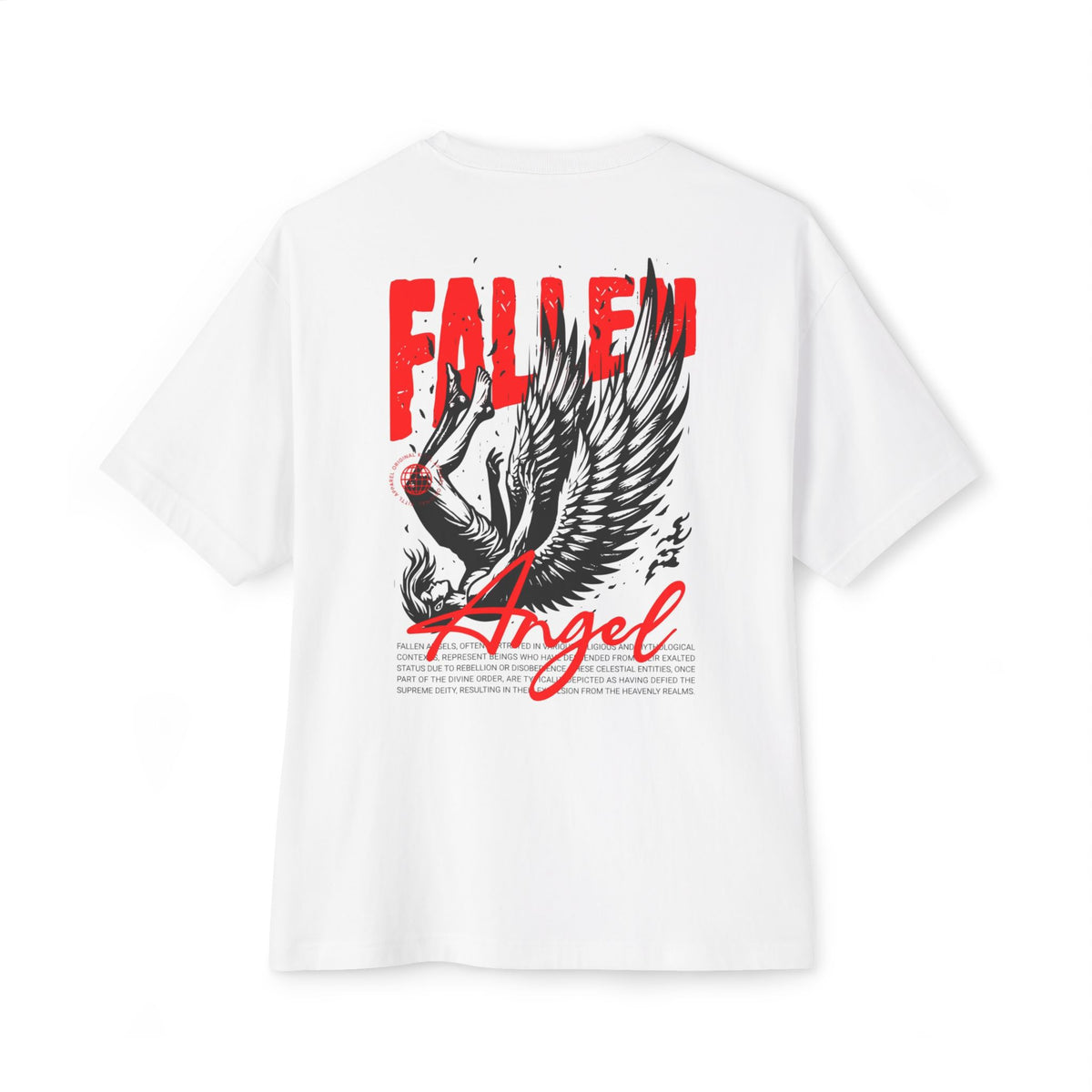 Fallen Angel Unisex Oversized Boxy Tee - Graphic Tee, Casual Wear, Streetwear, Summer Style