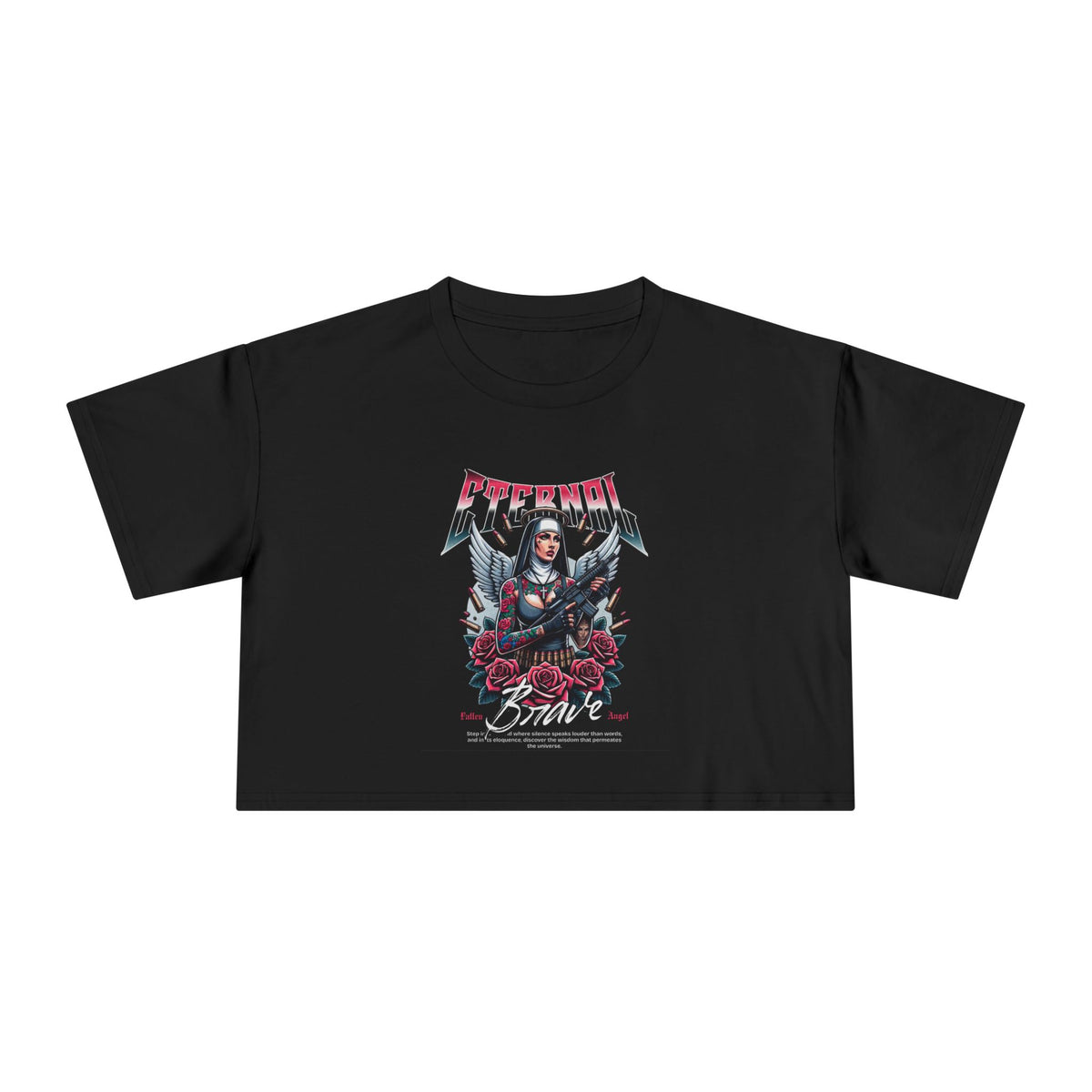 Brave Women's Crop Tee - Empowering Graphic Shirt for Confident Women, Gift Idea, Everyday Comfort