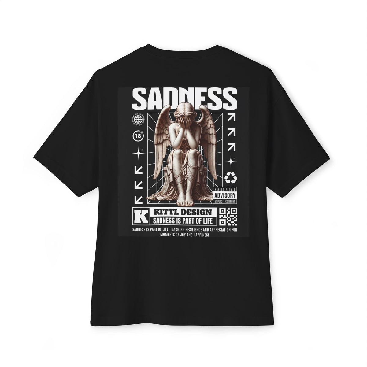 Sadness Angel Graphic Tee - Oversized Boxy Shirt, Unisex T-Shirt, Casual Streetwear, Gift for Music Lovers