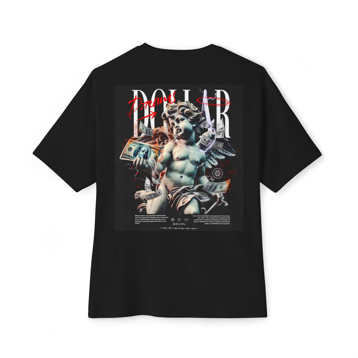 Dreams Dollar Urban Unisex Tee - Artistic Streetwear, Graphic Shirt, Casual Oversized T-Shirt, Trendy Fashion Top