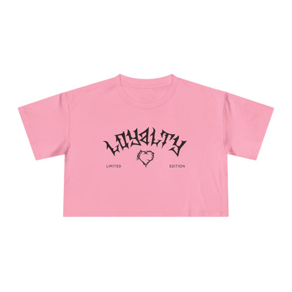 Loyalty Women's Crop Tee | Limited Edition Graphic Top, Trendy Summer Fashion, Perfect for Festivals & Casual Wear, Gift for Friends