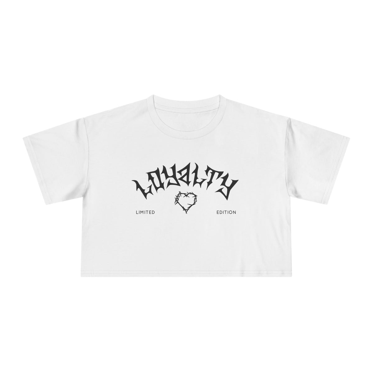 Loyalty Women's Crop Tee | Limited Edition Graphic Top, Trendy Summer Fashion, Perfect for Festivals & Casual Wear, Gift for Friends