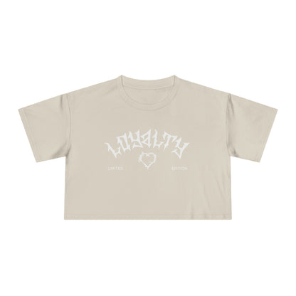 Loyalty Women’s Crop Tee - Bold Graphic Top for Casual Style, Trendy Apparel, Gift for Her, Everyday Wear, Summer Fashion