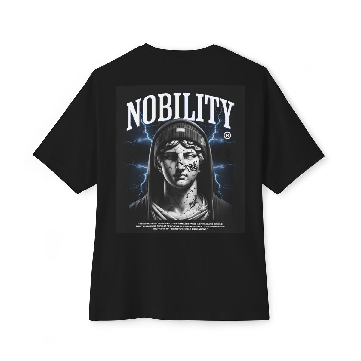 NOBILITY Graphic Tee - Unisex Oversized Boxy Tee, Streetwear Style T-Shirt, Urban Outfit, Gift for Him/Her, Casual Wear, Cool Graphic Top