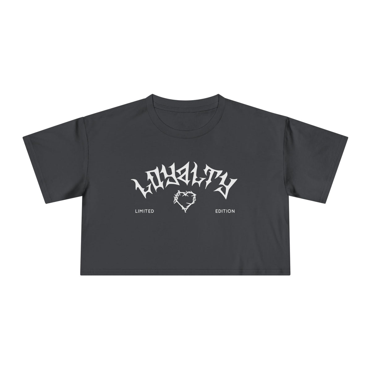 Loyalty Women’s Crop Tee - Bold Graphic Top for Casual Style, Trendy Apparel, Gift for Her, Everyday Wear, Summer Fashion