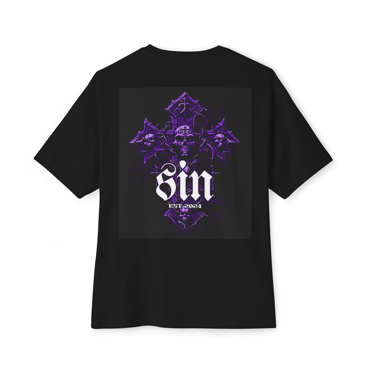 Sin Cross - Stylish Oversized Tee with Graphic Design, Perfect for Casual Wear