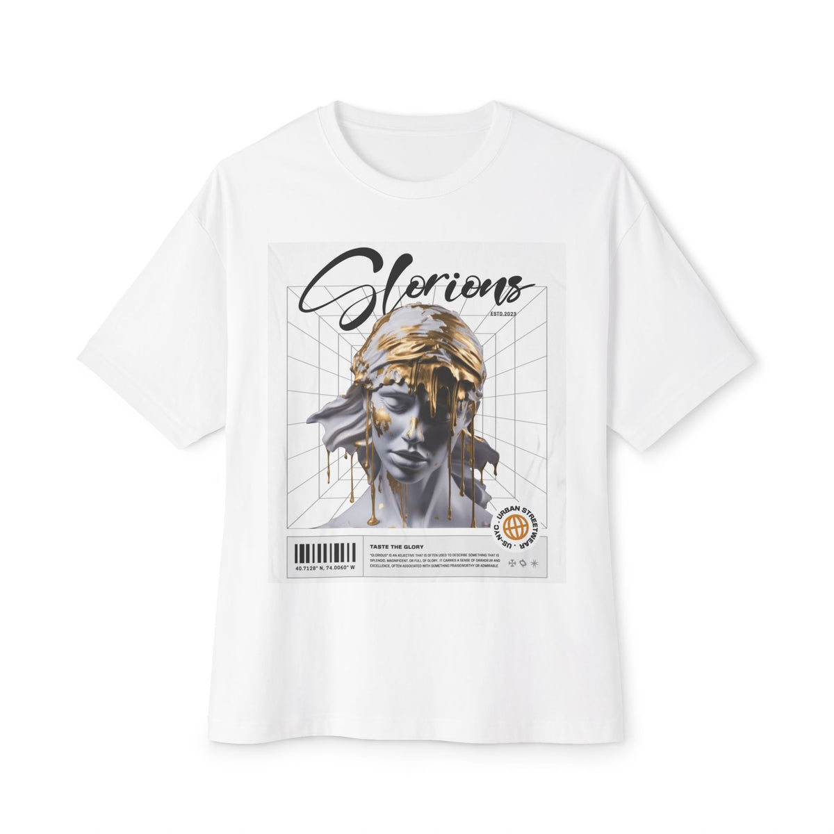 Slorions Stylish Oversized Tee with Artistic Design